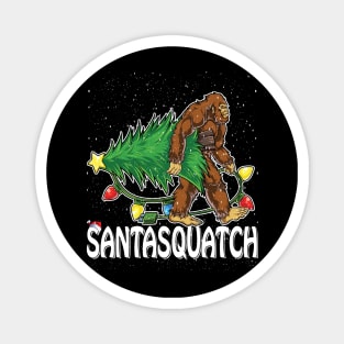 Santasquatch Bigfoot Sasquatch Ugly Christmas Magnet